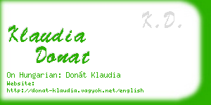 klaudia donat business card