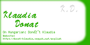 klaudia donat business card